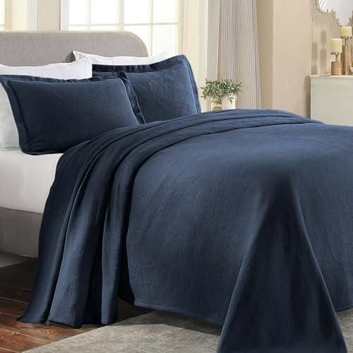 Superior 3-teiliges Baumwoll-Tagesdecken-Set mit Paisleymuster, Heimdekoration, dekorative Tagesdecke, 2 Kissenbezüge, mittelschwere Decke, Matelassé-Decke, Vi ab 148,68 €