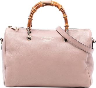 Gucci Pre-owned Gucci Medium Calfskin Bamboo Shopper Boston Bag Ladies 353124 525040