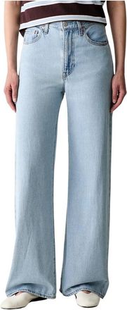 Levi's Ribcage Wide Leg - Dames - Loose Fit Jeans - Blauw - W30 L30 - Katoen - Jeans