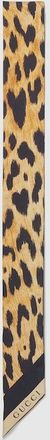 Gucci Printed Silk Twill Ribbon, Brown