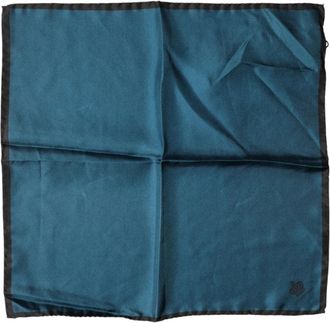 Dolce & Gabbana Zijden Vierkante Pochet - Heren - Accessoires - Blauw - ONE Size - Accessoires