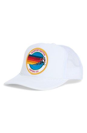 Aviator Nation Signature as Vintage Low Rise Trucker Hat in White at Nordstrom