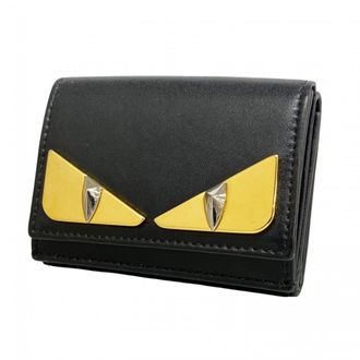 Fendi Black Leather Wallet (Tri-Fold) (Pre-Owned)