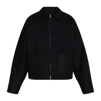 Ferragamo Light Jackets, female, Black, Size: 2XS Wool Jacket