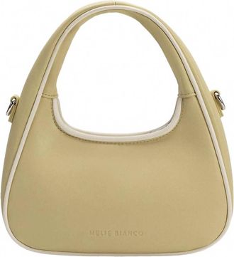 Melie Bianco Womens Sarita Recycled Vegan Top Leather Handle Bag In Yellow