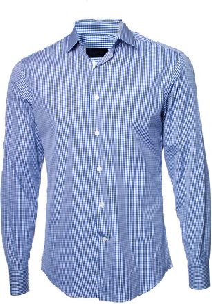 Lanvin Checkered blouse in blue and white