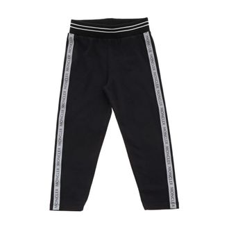 Moncler Stretch Cotton Trousers - male - Moncler - Sweatpants - Black - 6 M - Kids