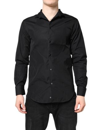 Emporio Armani Cotton Long Sleeves Men Formal Dress Mens Shirt (Pre-Owned)