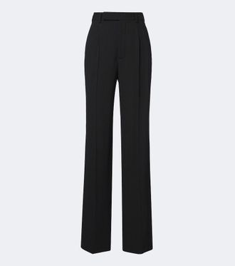 Saint Laurent Pinstripe wool-blend straight pants