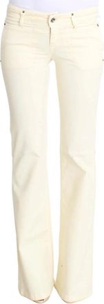 Costume National Cotton Stretch Flare Jeans - Dames - Bootcut Jeans - Wit - W26 - Katoen - Jeans