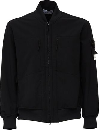 Stone Island Light Bomber Black Zip Lightweight Down Jacket