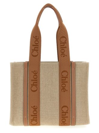 Chlo&eacute; Brown Linen Tote Womens Bag