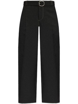Jil Sander Broek met ceintuur - Zwart