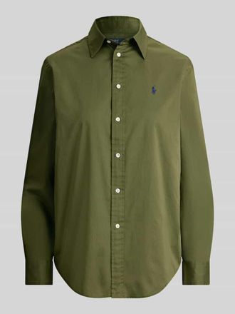 Polo Ralph Lauren Relaxed Fit Hemdbluse aus reiner Baumwolle in Oliv, Gr&ouml;&szlig;e XL