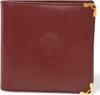 Cartier Bordeaux Leather Wallet (Bi-Fold) (Pre-Owned)