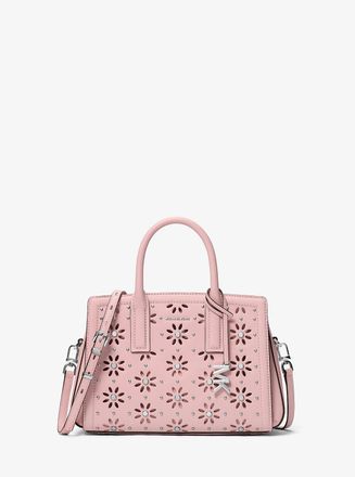 Michael Kors Laila Small Embellished Laser Cut Leather Satchel