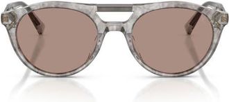 Brunello Cucinelli 51mm Oval Sunglasses in Beige at Nordstrom