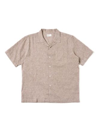 Universal Works Road shirt - men - Cotton/Linen/Flax - S - Neutrals