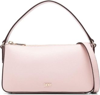 DKNY Bryant logo-lettering leather crossbody bag - women - Calf Leather - OS - Pink