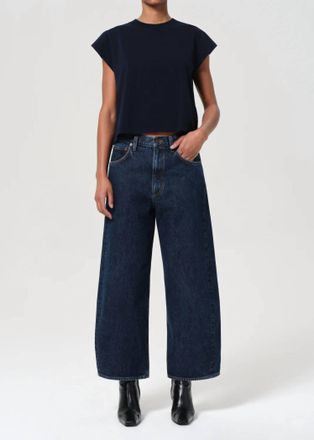 A Gold E Low Curve Crop Jeans In Pendulum