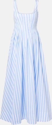 Sportmax Filmato striped cotton poplin midi dress