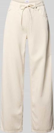 Cambio Baggy Jeans aus Lyocell-Mix mit Leinen-Anteil in Sand, Gr&ouml;&szlig;e 32