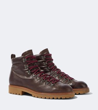 Eleventy Leather lace-up boots
