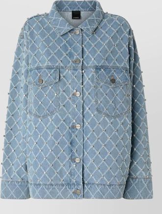 Pinko collared jacket chest pockets long sleeves