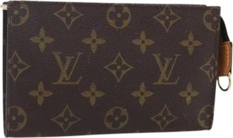 Louis Vuitton Pre-owned Clutches, female, Brown, Size: ONE SIZE Pre-owned Canvas Pouch