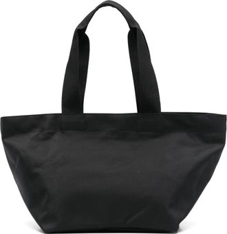 Herve Chapelier logo-tag shoulder bag - women - PVC/Polyamide - OS - Black