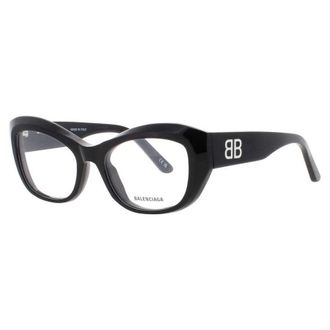Balenciaga Ladies Black Shield Eyeglass Frames Balenciaga-Bb0398O-001-54