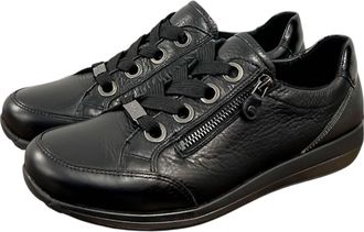 Ara Womens Ollie & Anthracite Sneaker In Black