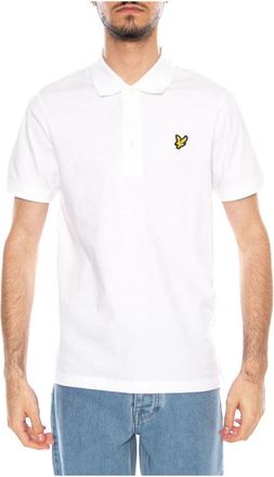 Lyle & Scott Jersey Polo Shirt - Heren - Polos - Wit - L - Katoen - Tops