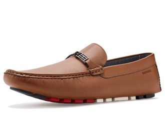 Tommy Hilfiger Delshler Mens Flat Shoes Cognac : 10.5 D - Medium, Faux Leather