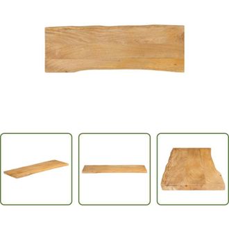vidaXL vidaXL Tavolo in legno massello - Piano Tavolo 140x40x2,5 cm Bordi Vivi in Legno Massello Mango