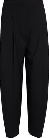 Alaia Tailored Wool Stretch Gabardine Barrel Leg Pants in Noir Alaia at Nordstrom, Size 10 Us