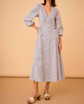 Hunter Bell Vera Dress In Embellished Croquet Stripe