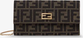 Fendi Portafoglio Continental with Chain Tube in tessuto FF Zucca - FENDI - gender_Woman