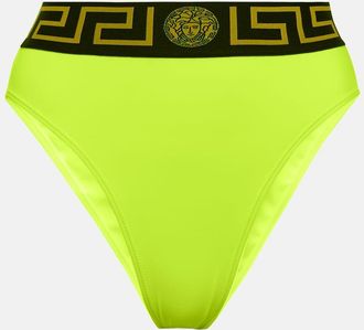 Versace Greca high-wasted bikini bottoms