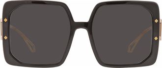 Bulgari Dark Grey Square Ladies Sunglasses BV8254 501/87 55