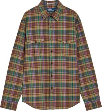 Polo Ralph Lauren Plaid Cotton Shirt - Brown - XL