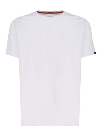 Fay Cotton T-Shirt With Contrasting Color Collar
