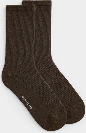 Simons Womens Finely ribbed socks