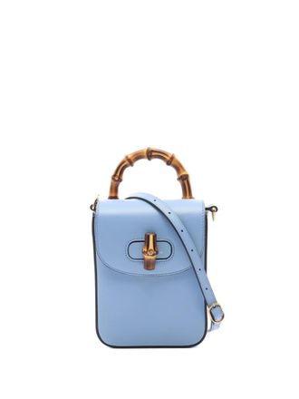 Gucci 2010s Bamboo handbag - women - Calf Leather - One Size - Blue