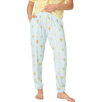 PJ Salvage Feelin Prickly Pajama Pants in Tinted Aqua at Nordstrom, Size X-Small