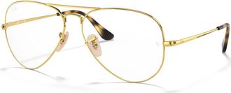 Ray-Ban 58mm Pilot optical glasses in Gold at Nordstrom