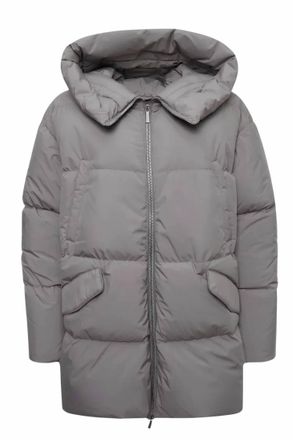 Moorer Womens Mid Length Down Coat In Marmo