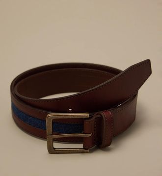 Lucky Brand Denim Inlay Leather Belt