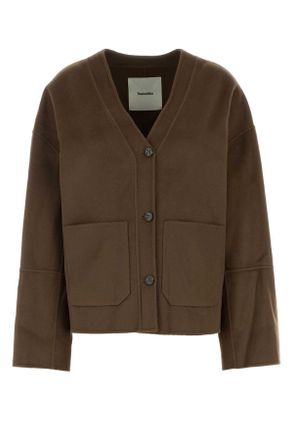 Nanushka Chocolade Wolmix Oversized Dodie Cardigan