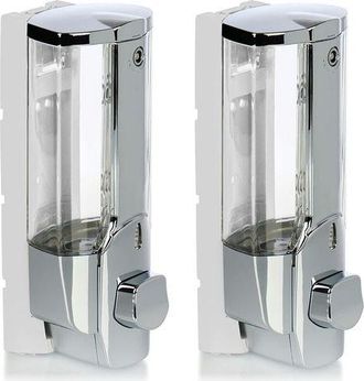 OEM 2 Dispensadores De Jab&oacute;n De Pared - Dispensador De Jab&oacute;n Recargable Para Gel De Ducha Y Champ&uacute; (cromado)